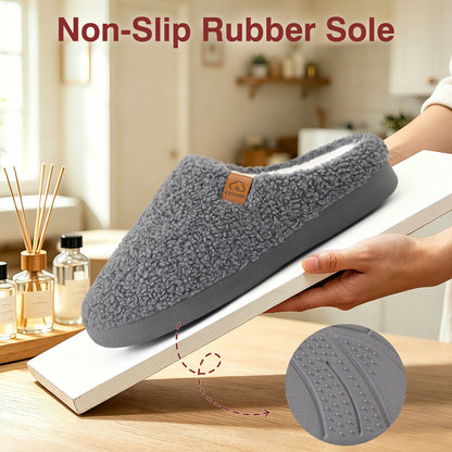 Litfun Memory Foam Fuzzy Slippers for Women Curly Fleece House Shoes Cozy Warm Indoor Slippers