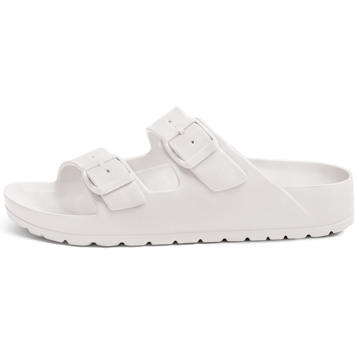 shevalues Women's Comfort Sandals with Medium Arch Support Double Buckle Adjustable EVA Slides for Summer Beach