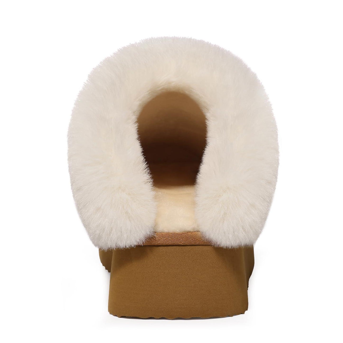 Comwarm Fuzzy Platform Slippers for Women Comfy Winter House Shoes with Memory Foam Indoor Outdoor