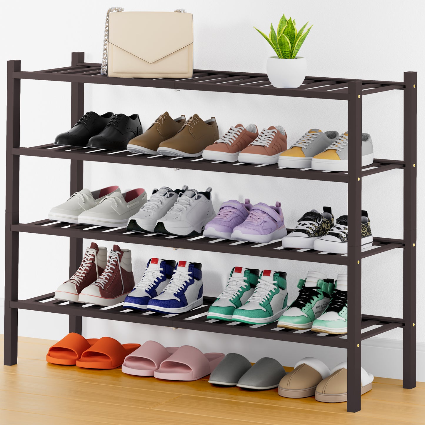 Smiry Bamboo Shoe Rack