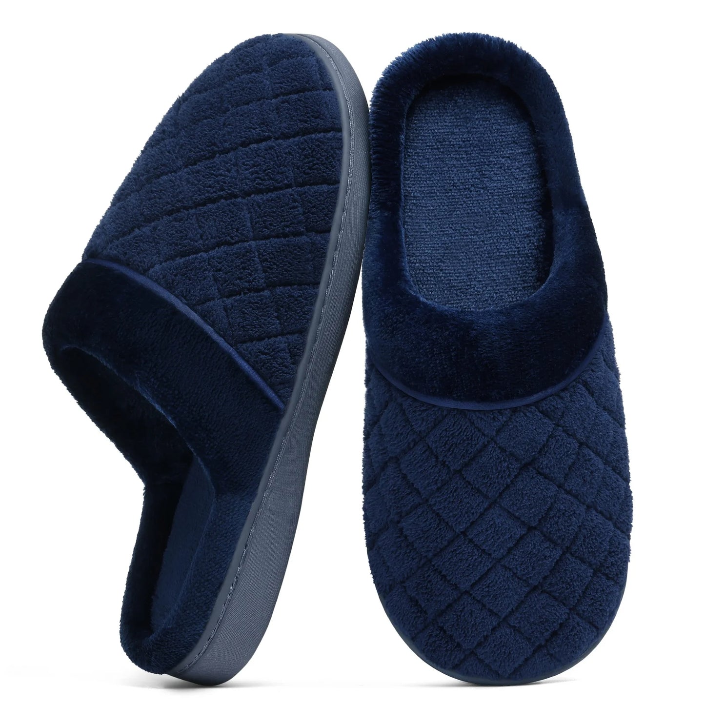 Litfun House Slippers for Women Men Cozy Memory Foam Slippers Warm Non-Slip House Shoes, Purple