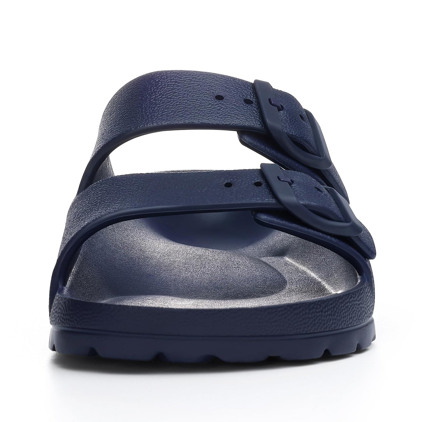 shevalues Women's Comfort Sandals with Medium Arch Support Double Buckle Adjustable EVA Slides for Summer Beach