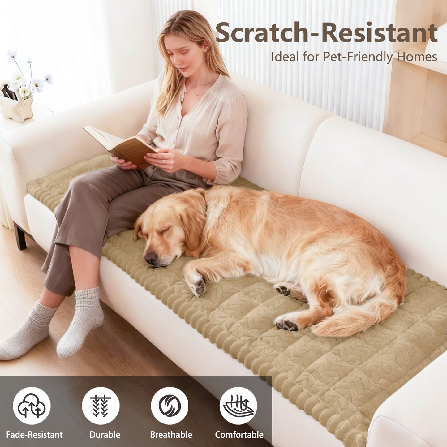 decorUhome Couch Cover, Pet Friendly Couch Protector