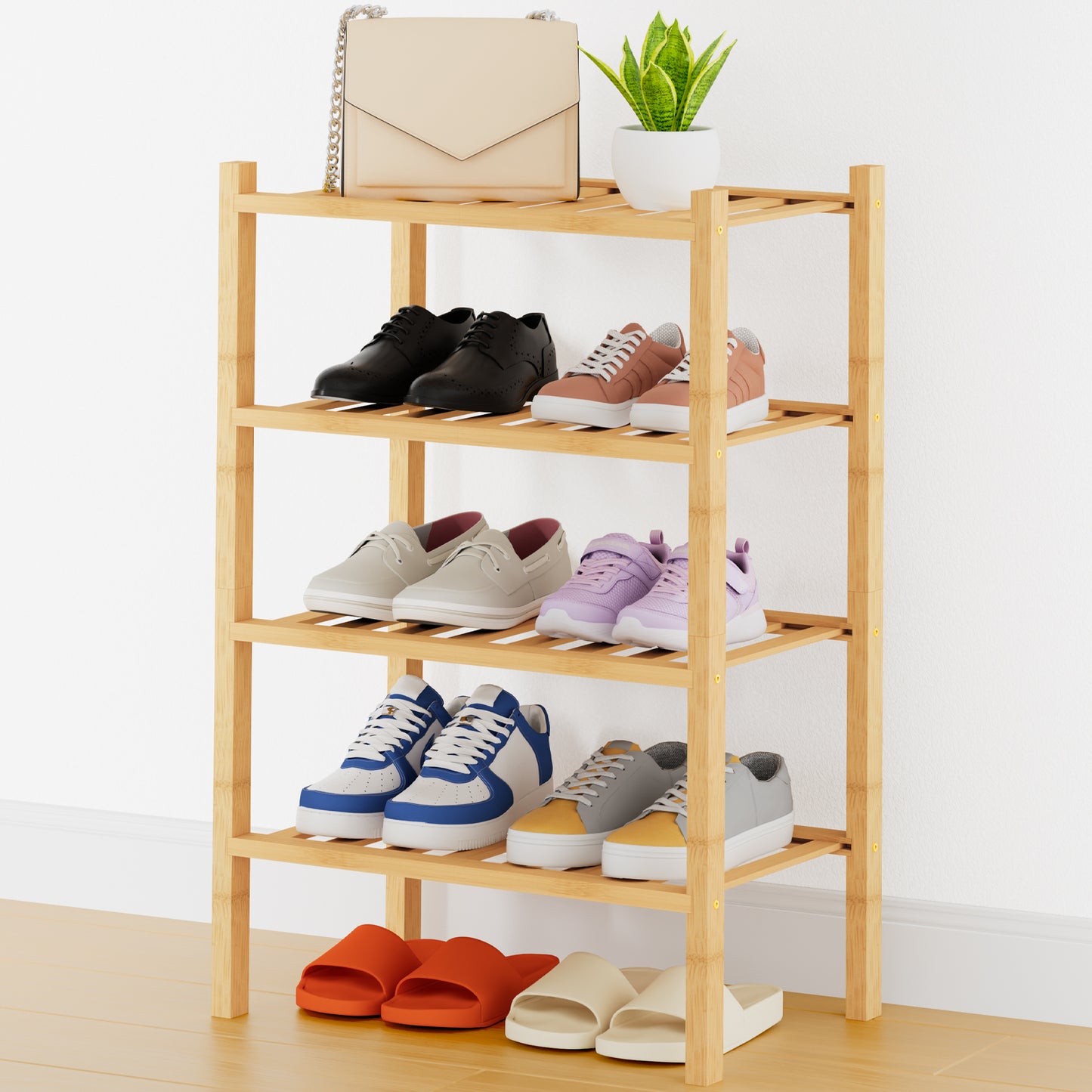 Smiry Bamboo Shoe Rack