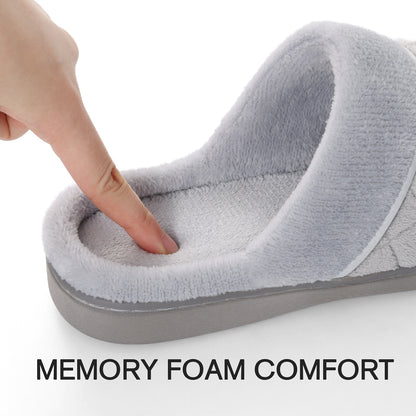 Smile Popcorn House Slippers for Women Men Memory Foam Indoor House Shoes