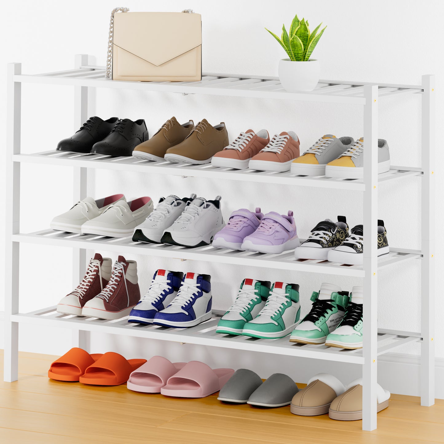 Smiry Bamboo Shoe Rack