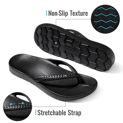 KIDMI Arch Support Flip Flops for Womens Comfortable Orthopedic Sandals for Plantar Fasciitis Beach Thong Slides