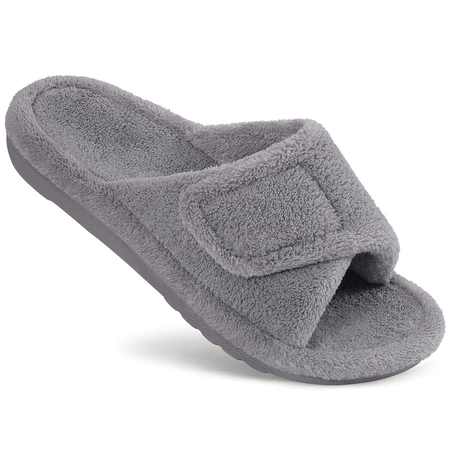 Smile Popcorn Orthopedic Slippers for Women Arch Support Slide Slippers Adjustable Open Toe House Shoes