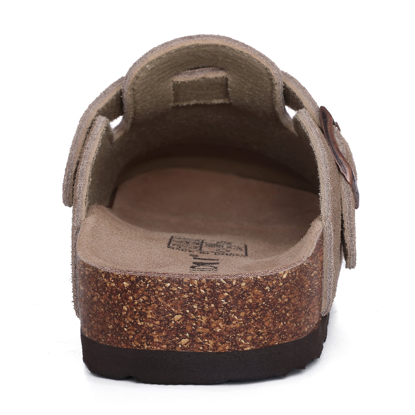 KIDMI Genuine Suede Clogs for Women Men Cork Footbed Sandals Leather Mules Potato Shoes with Arch Support