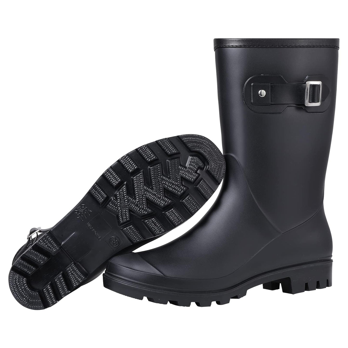 Litfun Mid Calf Rain Boots for Women Waterproof Garden Shoes