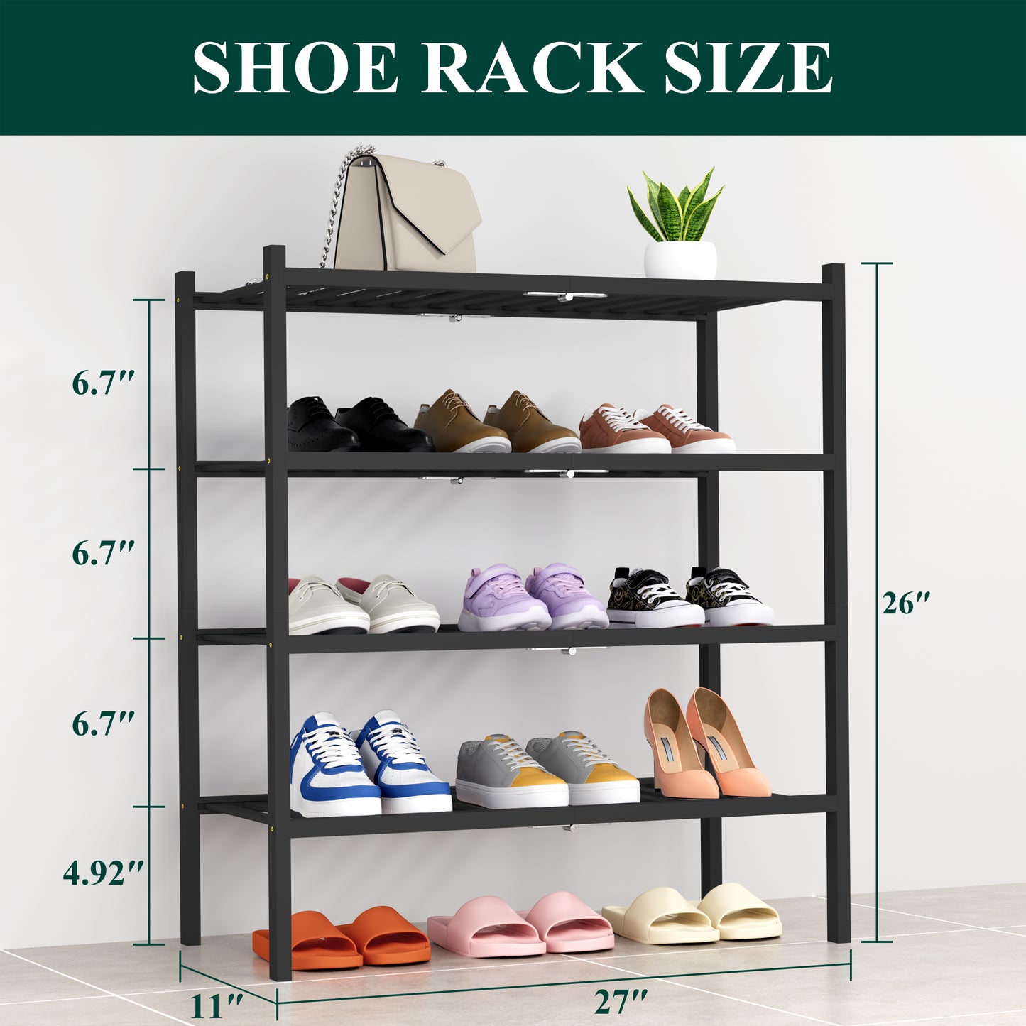 Smiry Bamboo Shoe Rack