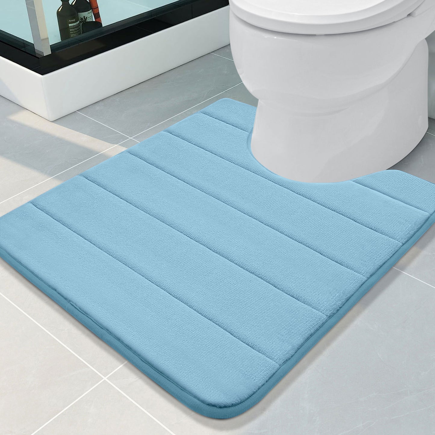 Smiry Memory Foam Bathroom rugs U-Shaped Contour Carpet