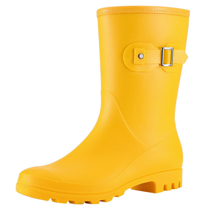 Litfun Mid Calf Rain Boots for Women Waterproof Garden Shoes