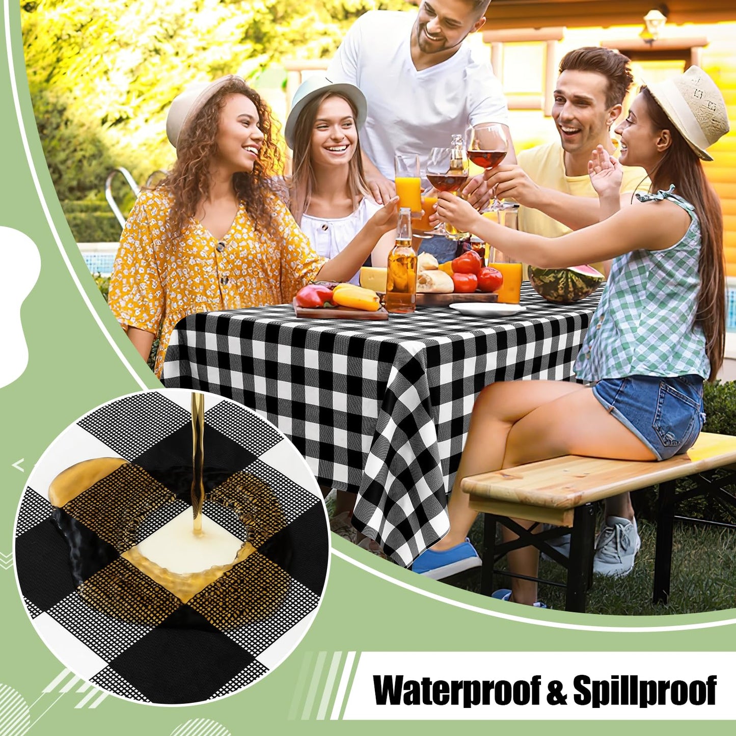 decorUhome 4Pcs Disposable Tablecloth for Rectangular Table