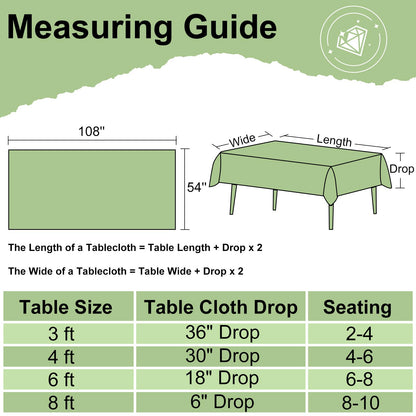 decorUhome 4Pcs Disposable Tablecloth for Rectangular Table