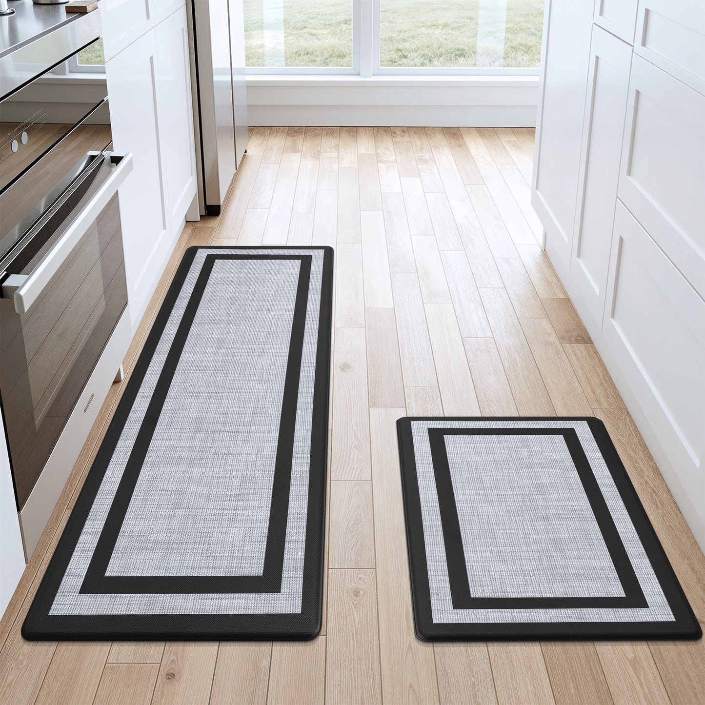 Buganda Kitchen Mats Anti Fatigue, 17.3"x29", Black