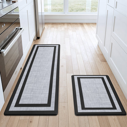 Buganda Kitchen Mats Anti Fatigue, 17.3"x29", Black