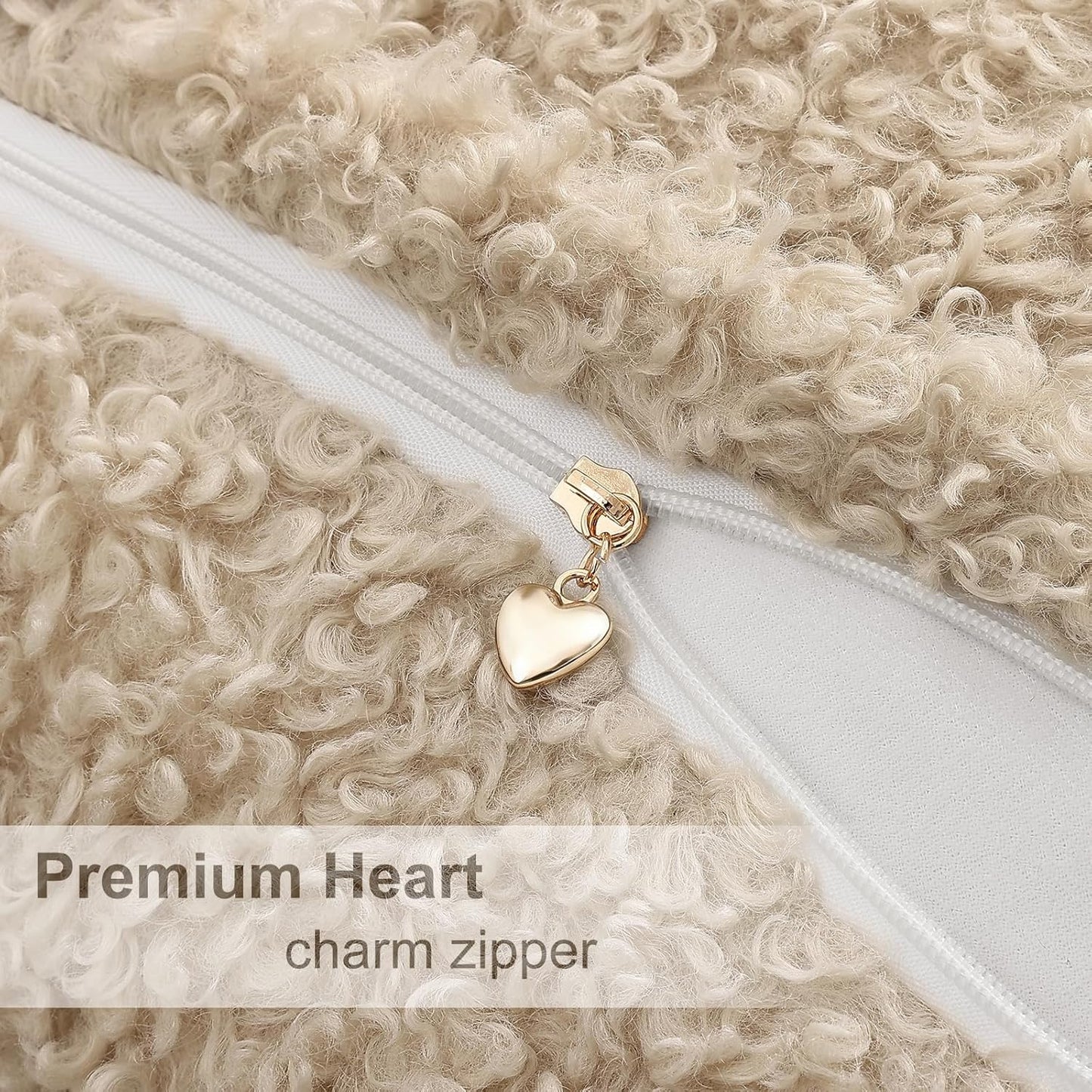 decorUhome 2 Pack Faux Fur Decorative Sherpa Throw Pillow Covers