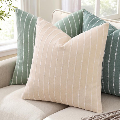 decorUhome Pack of 2 Decorative Jacquard Boucle Throw Pillow Covers