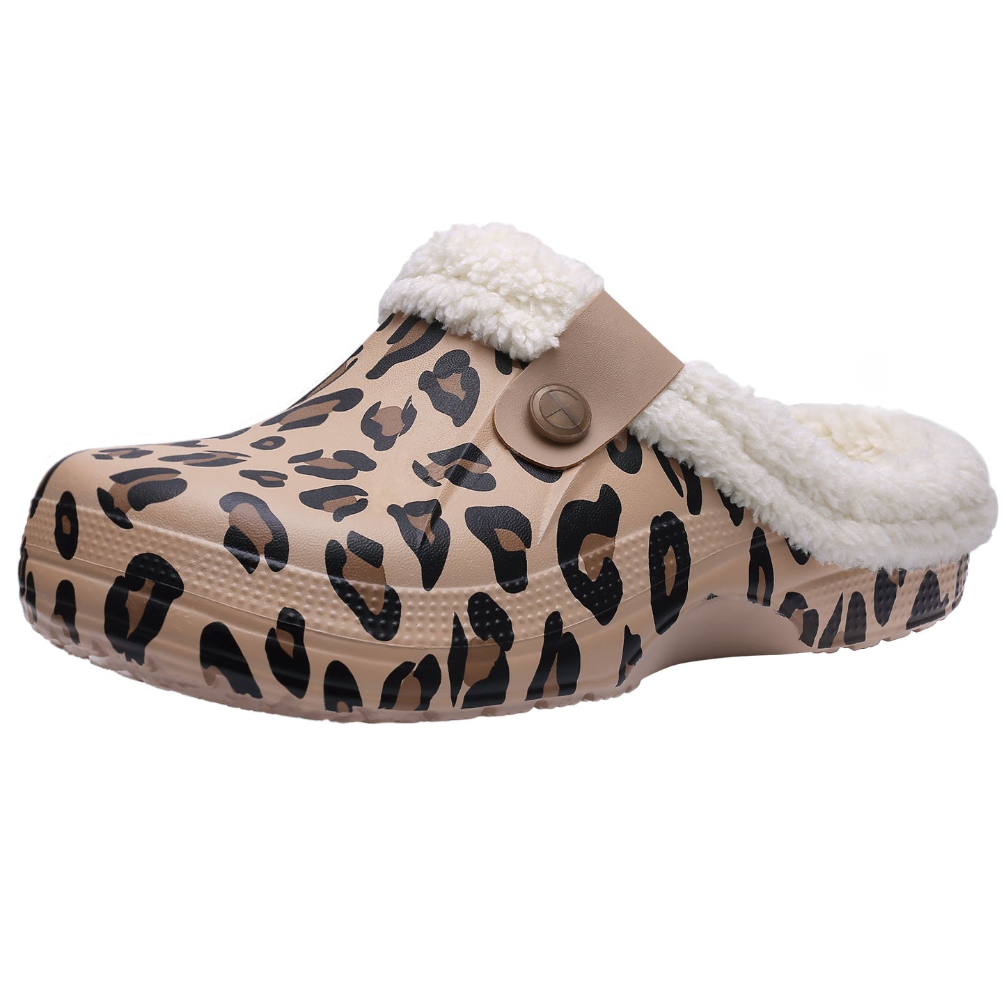 Crestar Classic Waterproof Fur Lined Clogs Shoes, Cozy Winter Fuzzy Slippers for Women Men Indoor Outdoor