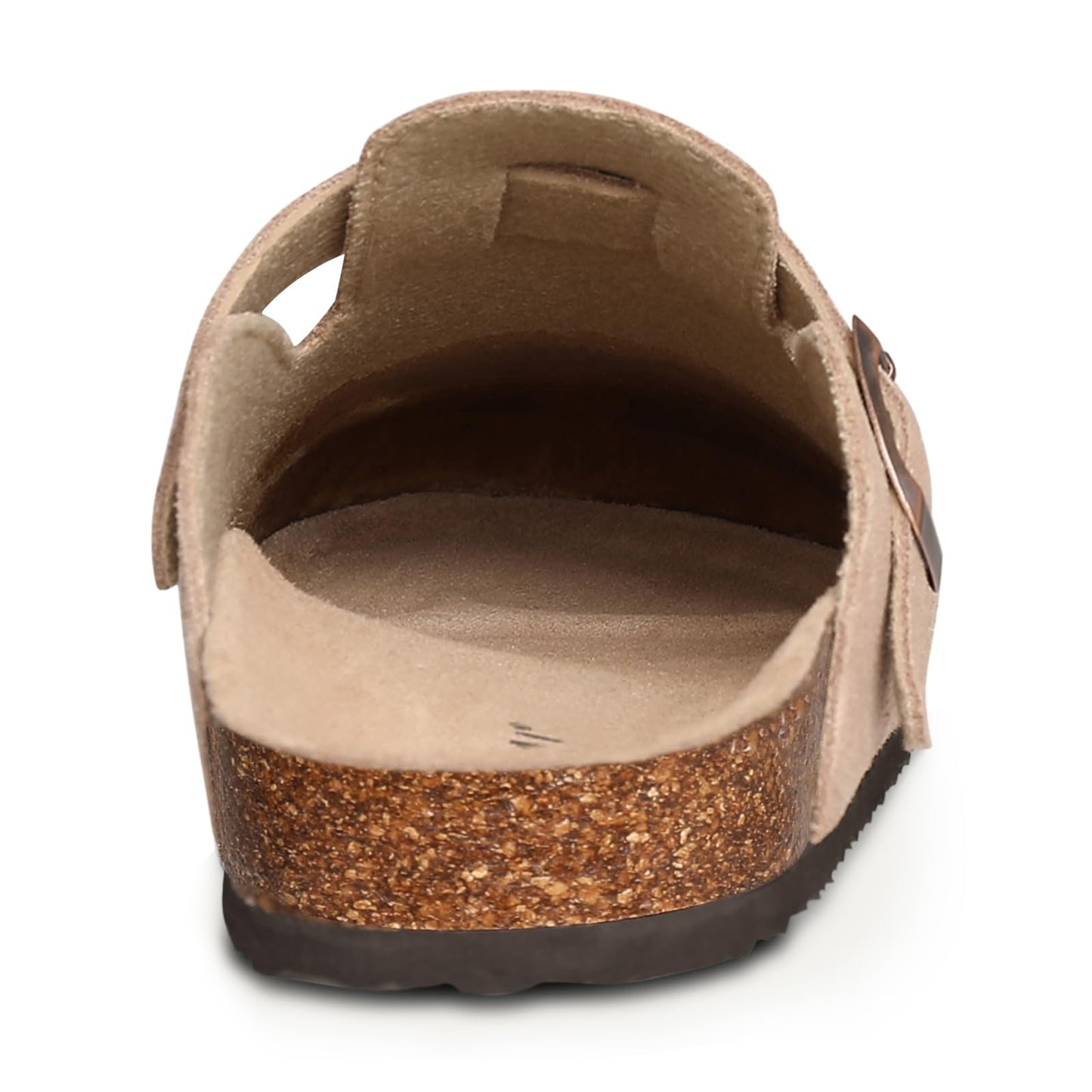 KIDMI Women's Suede Clogs Leather Mules Cork Footbed Sandals Potato Shoes with Arch Support