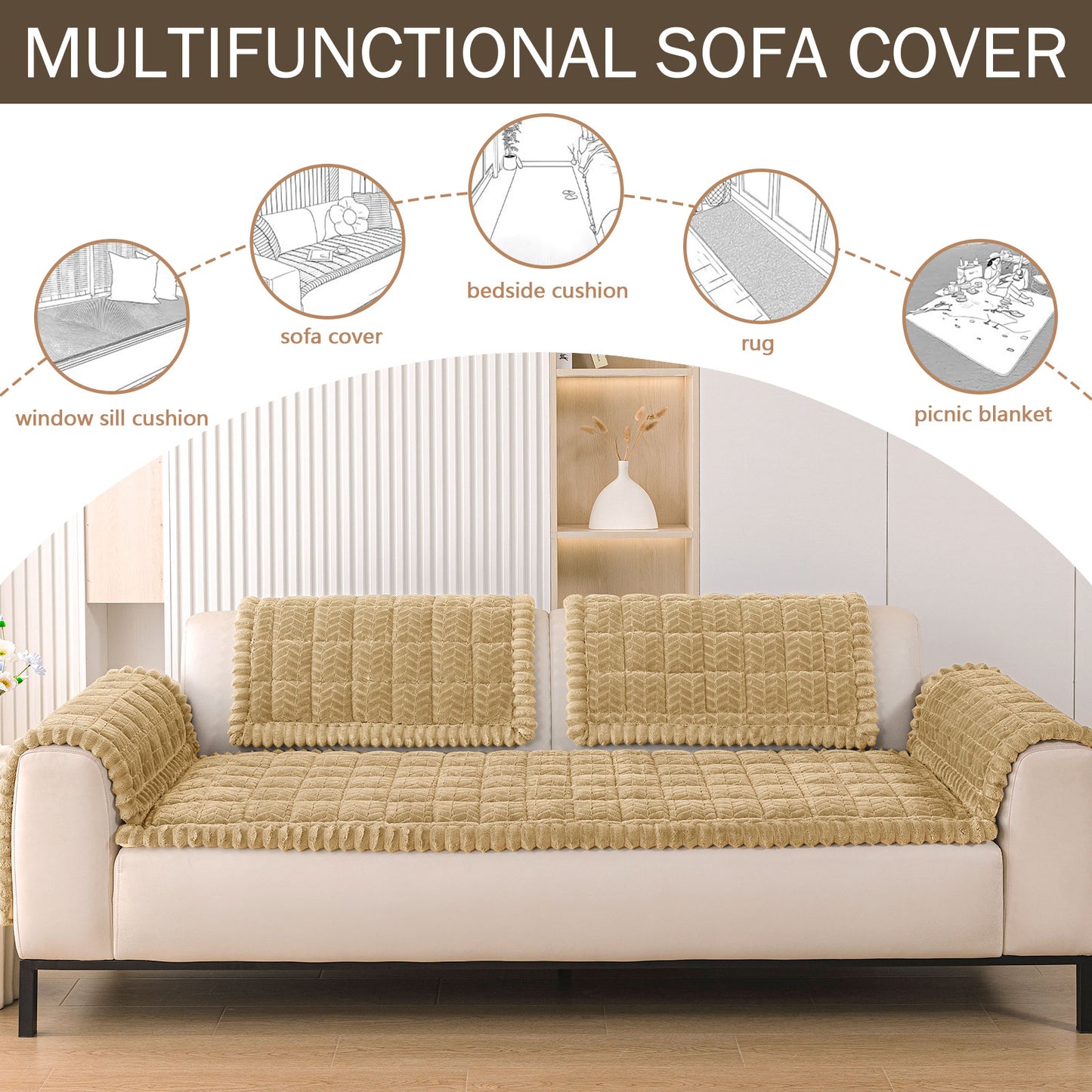 decorUhome Couch Cover, Pet Friendly Couch Protector