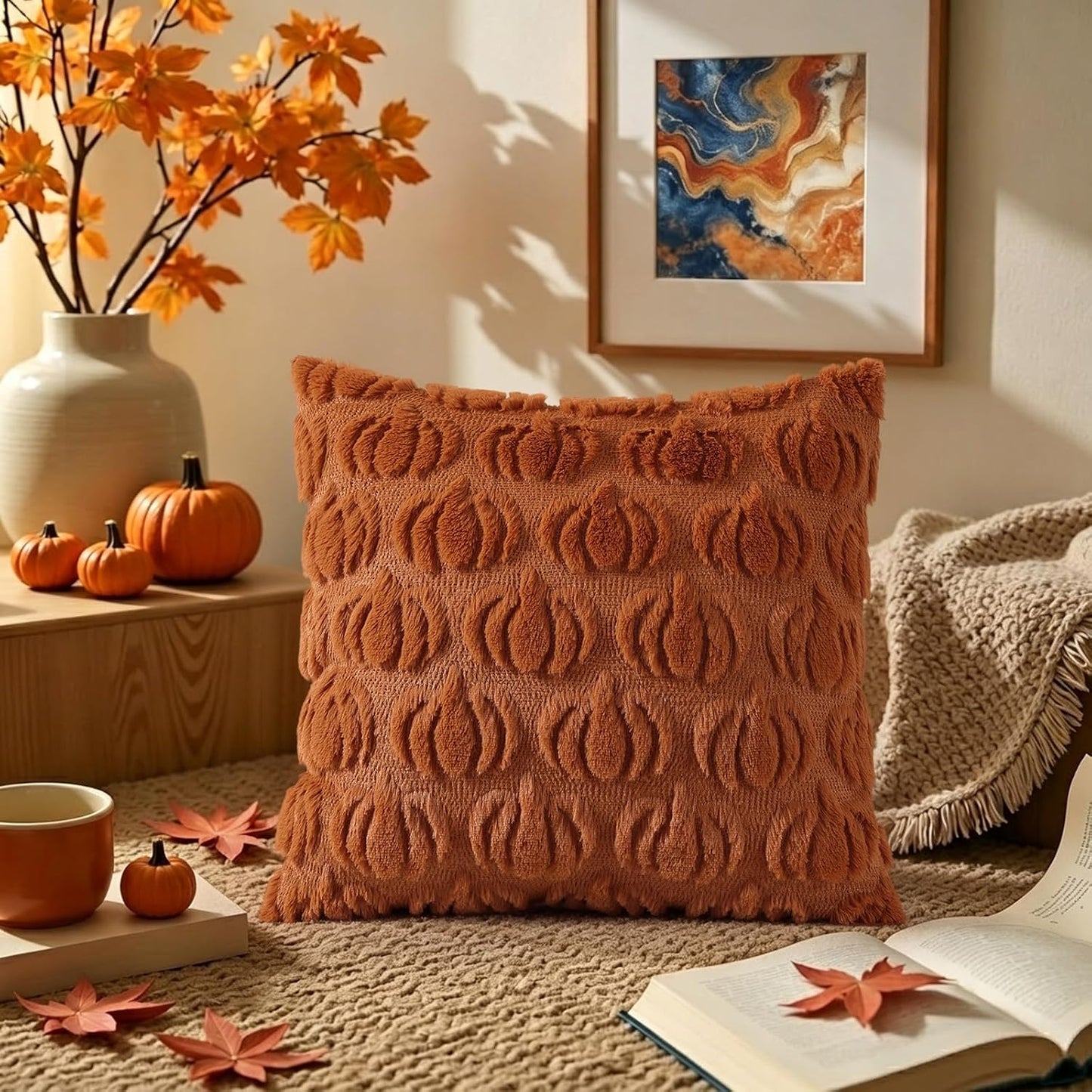 decorUhome Fall Throw Pillow Covers 18x18 Pack of 2,