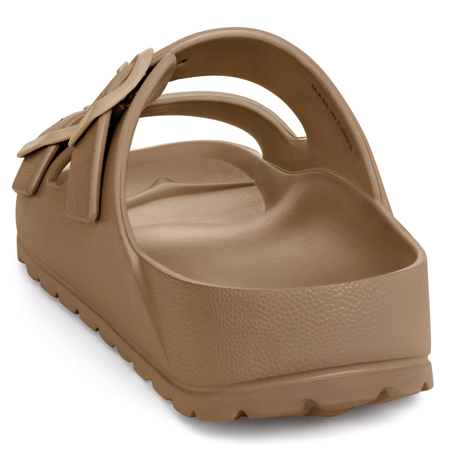 shevalues Women's Comfort Sandals with Medium Arch Support Double Buckle Adjustable EVA Slides for Summer Beach