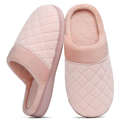 Litfun House Slippers for Women Men Cozy Memory Foam Slippers Warm Non-Slip House Shoes, Purple