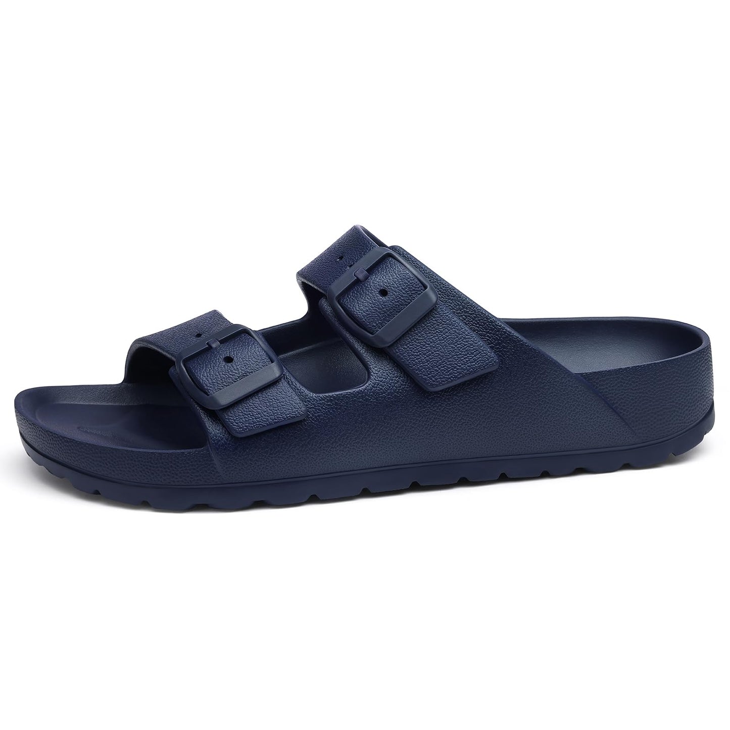 shevalues Women's Comfort Sandals with Medium Arch Support Double Buckle Adjustable EVA Slides for Summer Beach