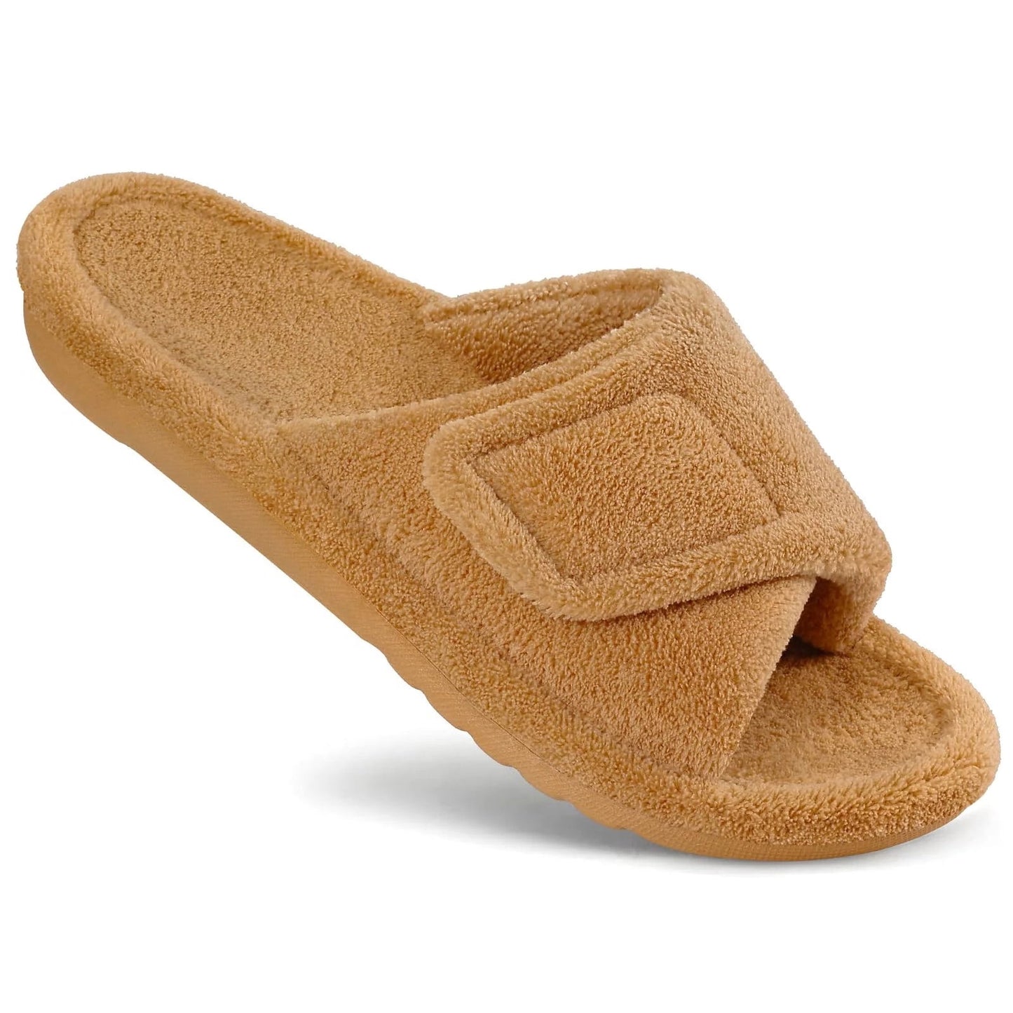 Smile Popcorn Orthopedic Slippers for Women Arch Support Slide Slippers Adjustable Open Toe House Shoes