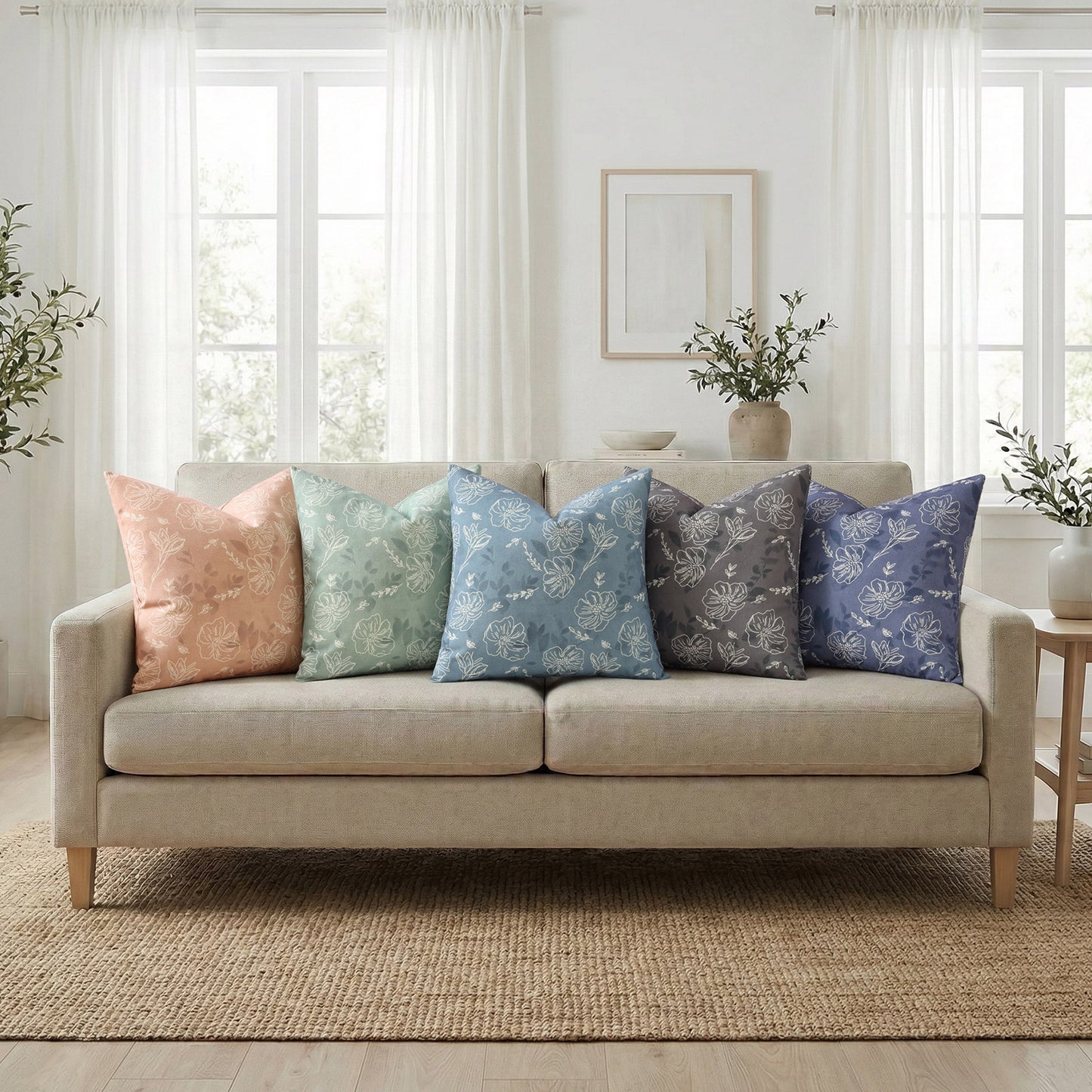 decorUhome Throw Pillow Covers 18x18 inch Decorative Pillow Covers for Couch