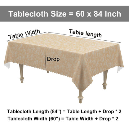 decorUhome Heavy Duty Vinyl Tablecloth