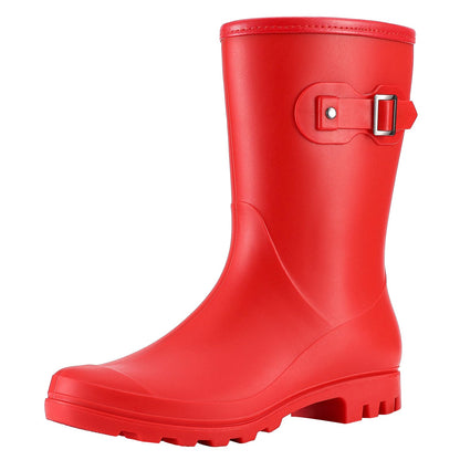 Litfun Mid Calf Rain Boots for Women Waterproof Garden Shoes