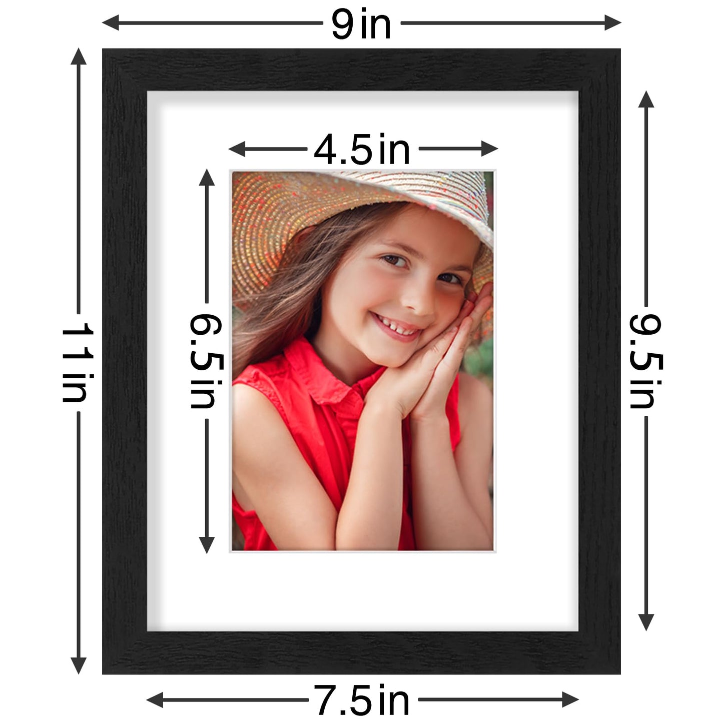 decorUhome 8x10 Black Picture Frame Set of 9