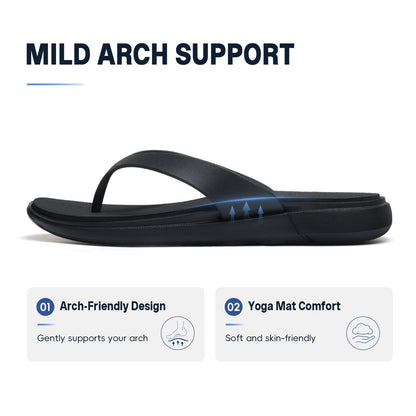 Crestar Comfortable Thong Flip Flops for Women，Arch Support Womens Summer Beach Sandals