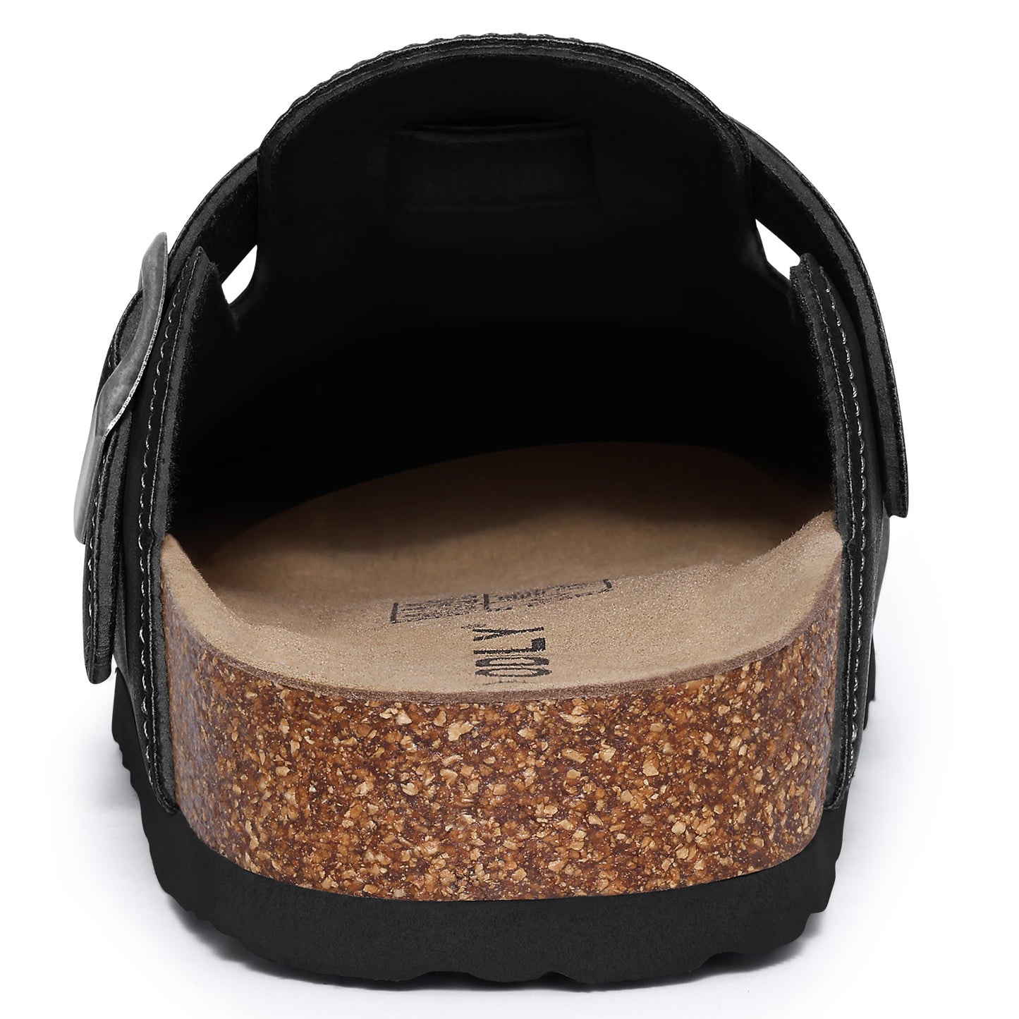 Comwarm Vegan Leather Clogs for Womens Mens, Cork Footbed Potato Slip On Shoes for Women with Arch Support