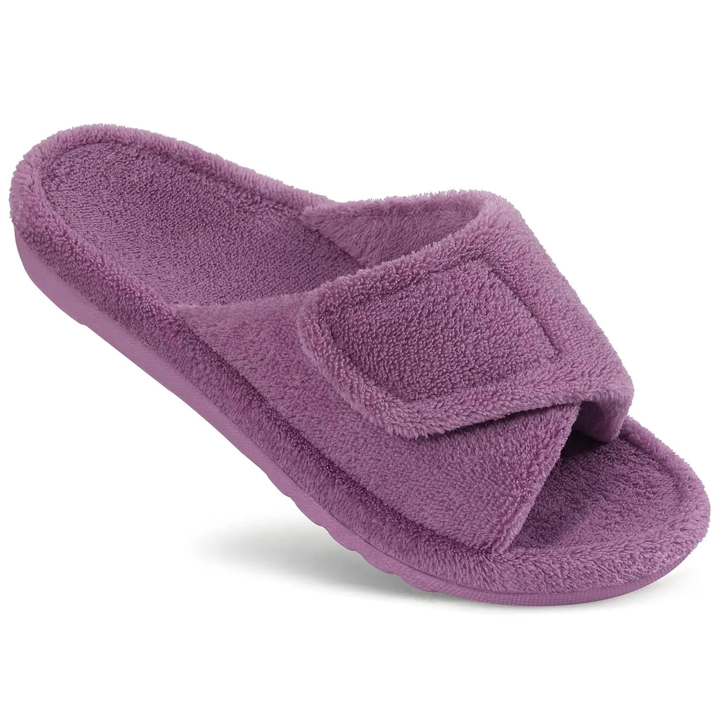Smile Popcorn Orthopedic Slippers for Women Arch Support Slide Slippers Adjustable Open Toe House Shoes