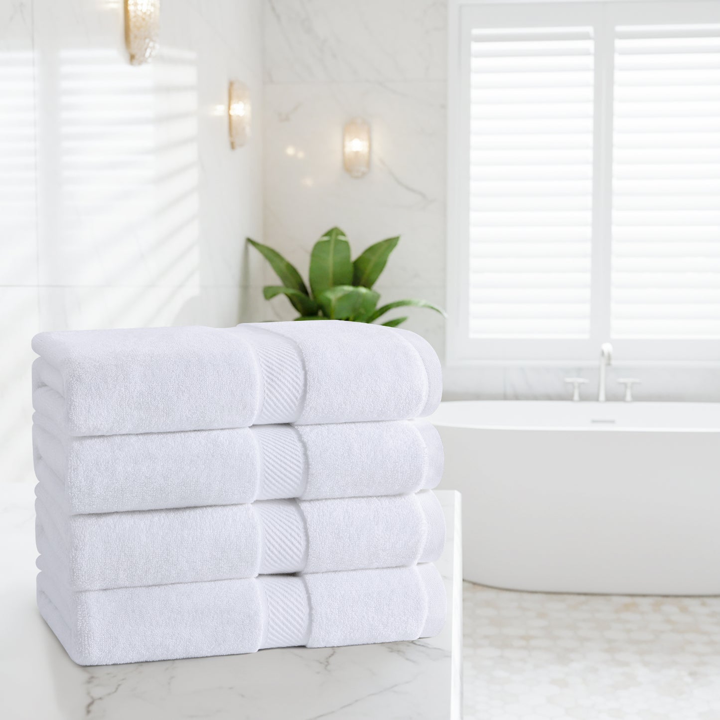 decorUhome Pack of 4 Bath Towels 27 x 55 Inches