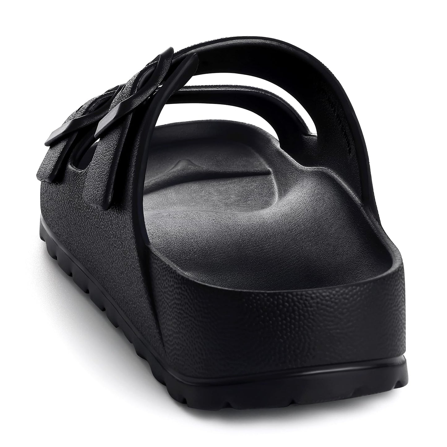 shevalues Women's Comfort Sandals with Medium Arch Support Double Buckle Adjustable EVA Slides for Summer Beach