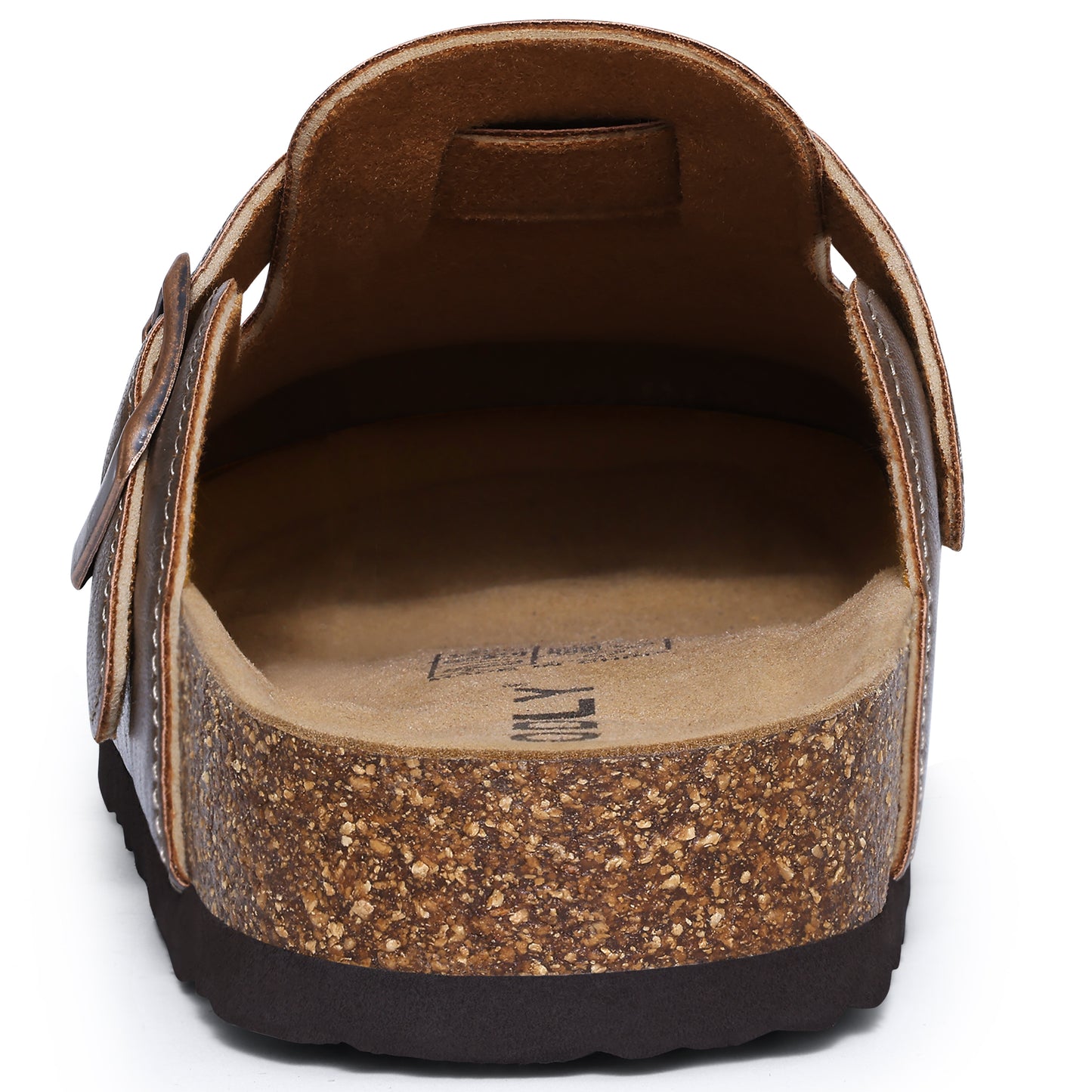 Comwarm Vegan Leather Clogs for Womens Mens, Cork Footbed Potato Slip On Shoes for Women with Arch Support
