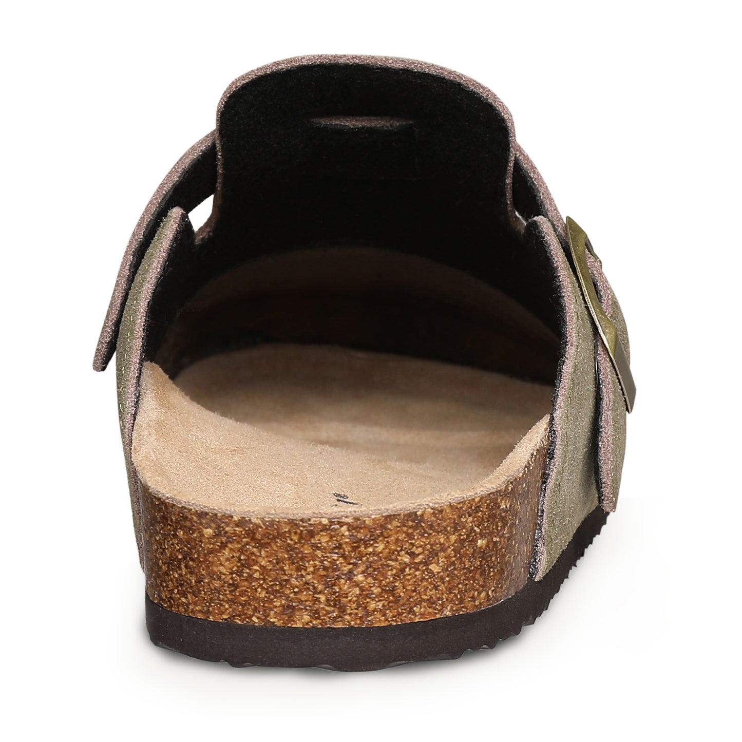 KIDMI Genuine Suede Clogs for Women Men Cork Footbed Sandals Leather Mules Potato Shoes with Arch Support