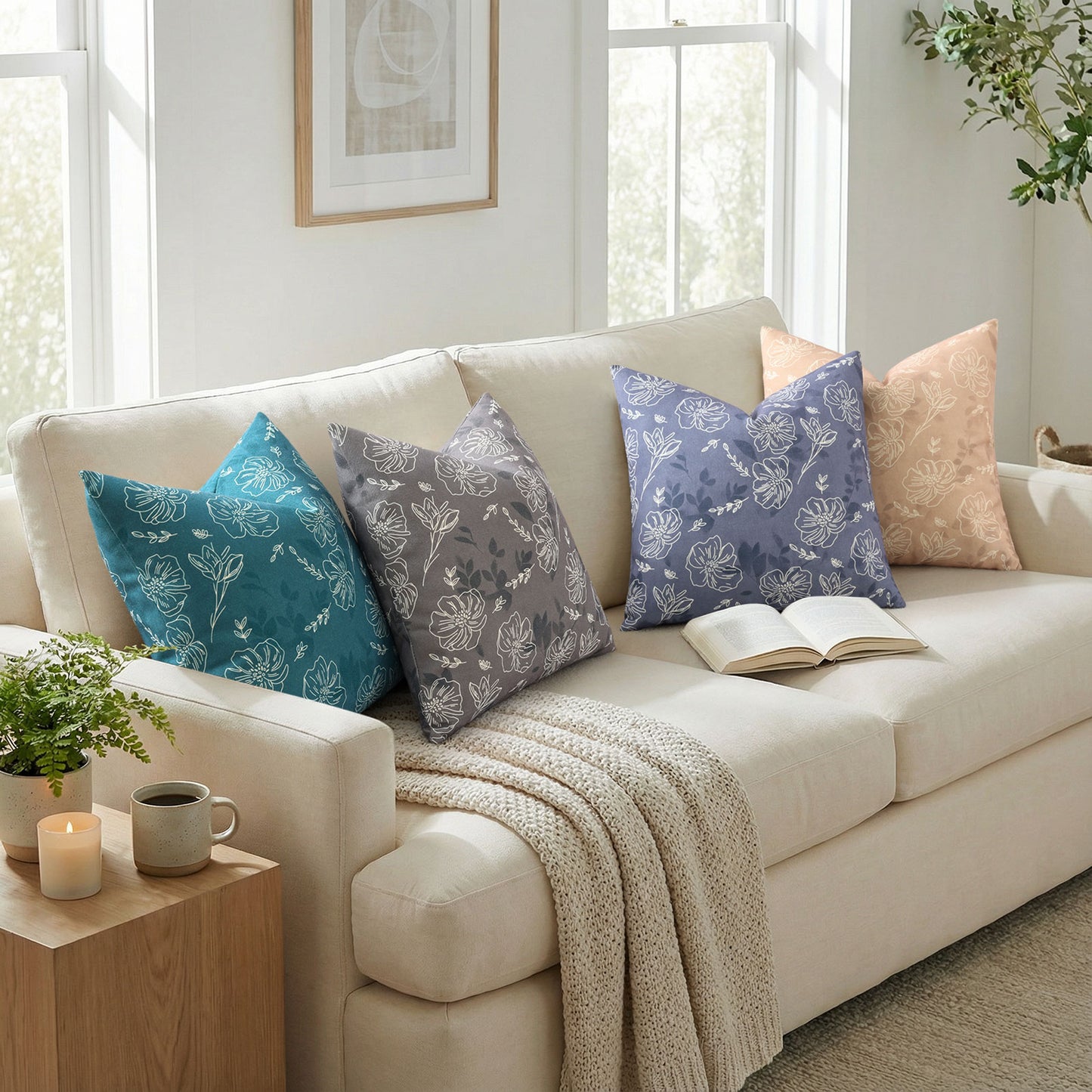 decorUhome Throw Pillow Covers 18x18 inch Decorative Pillow Covers for Couch