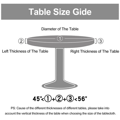 decorUhome Round Waterproof Fitted Tablecloth