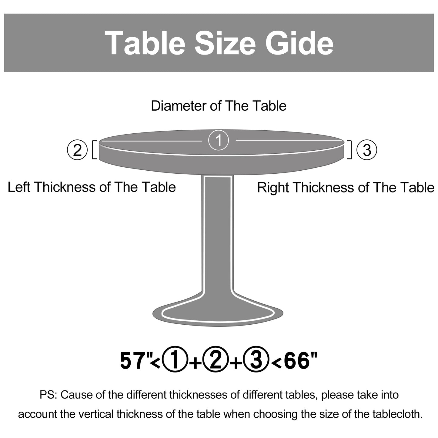 decorUhome Round Waterproof Fitted Tablecloth
