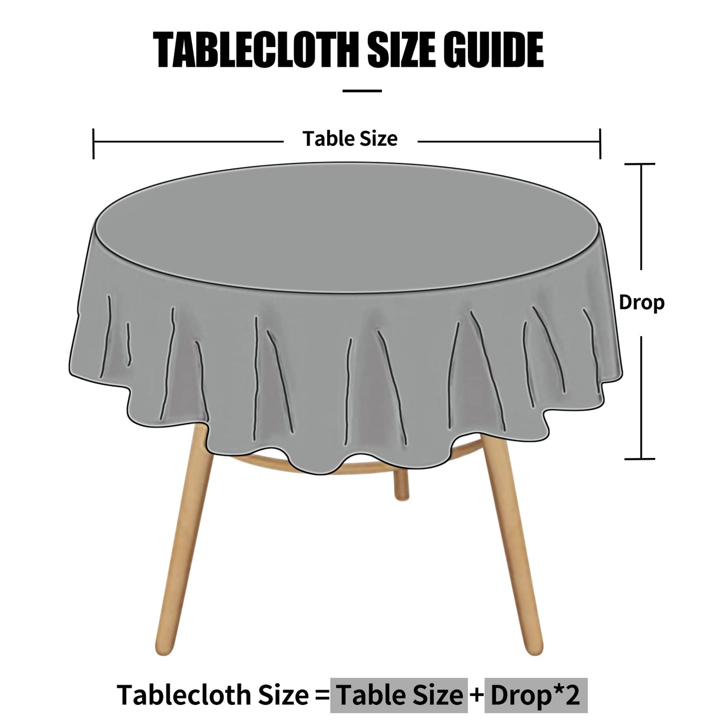 decorUhome Heavy Duty Vinyl Tablecloth