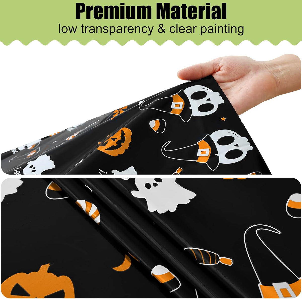 decorUhome Disposable Halloween Tablecloth - 6 Pack, Pumpkin Skull