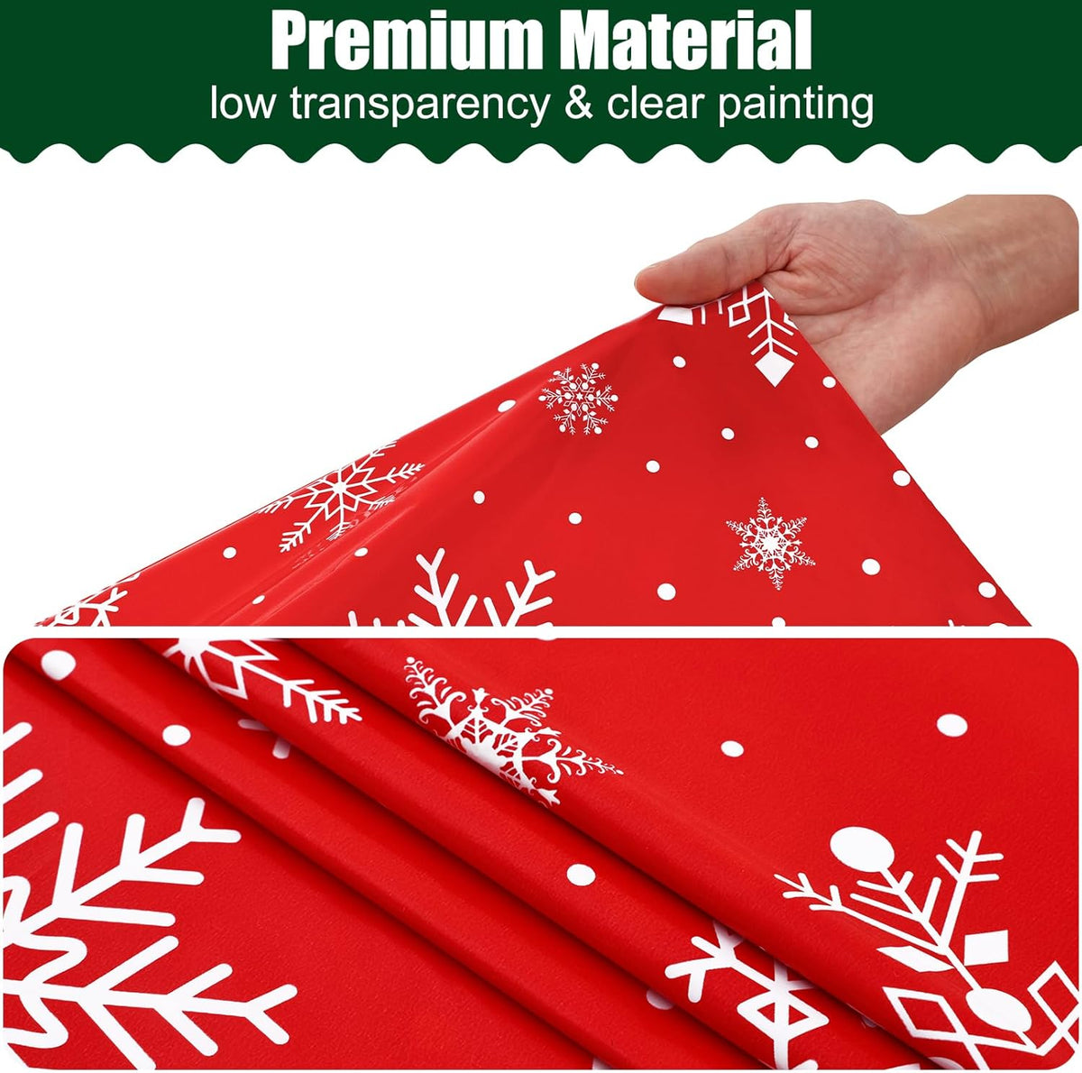 decorUhome Disposable Halloween Tablecloth - 6 Pack, Christmas Snowflake