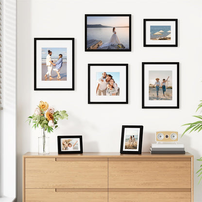 decorUhome 8x10 Black Picture Frame Set of 9