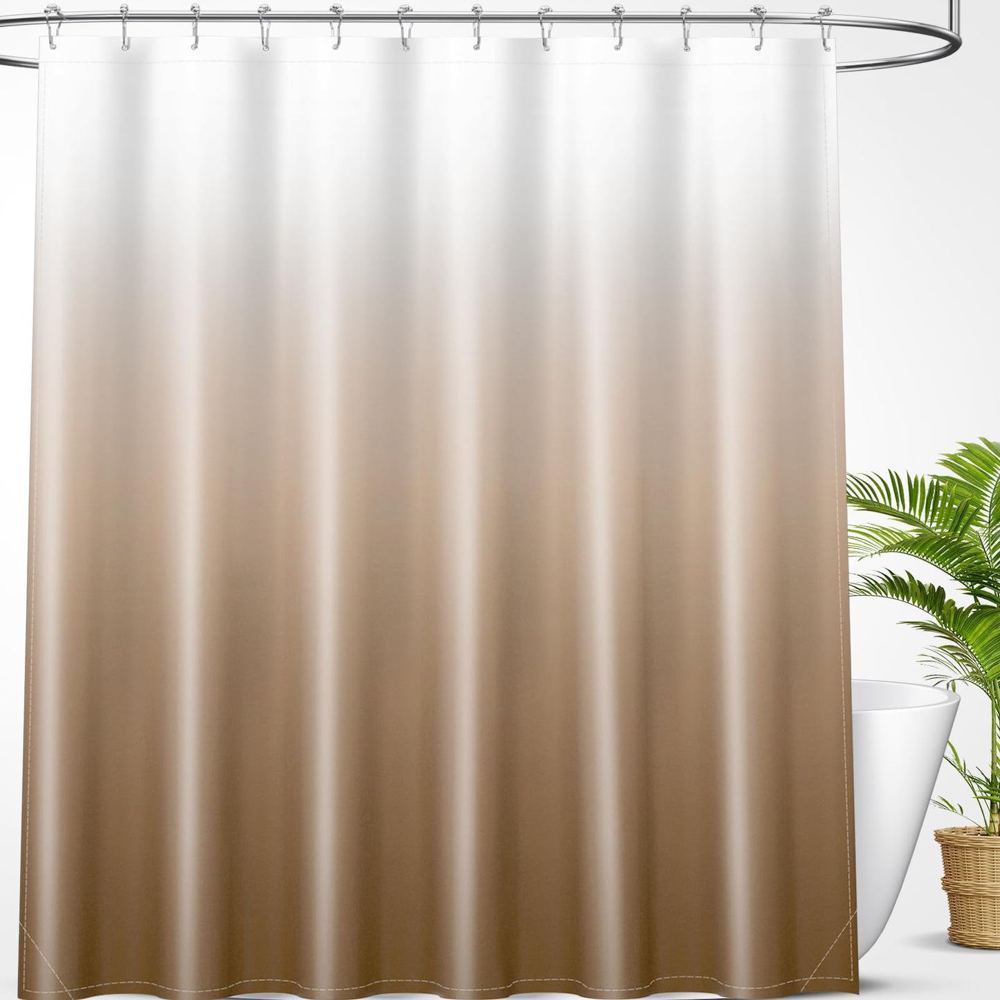Buganda Beige Ombre Shower Curtain
